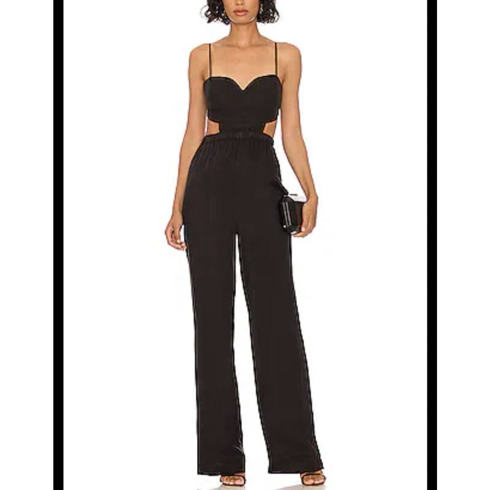 NWT karina grimaldi jumpsuit alex Black Cutout L